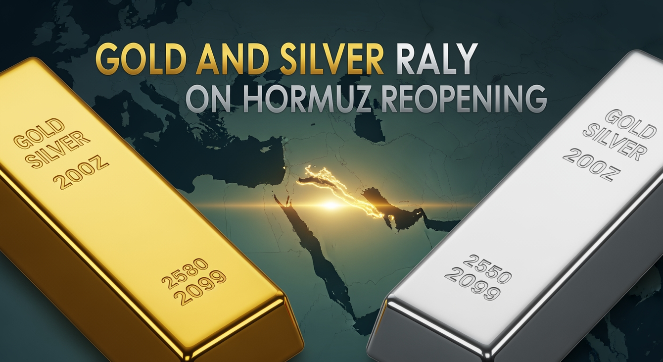 Gold and silver rally on Hormuz reopening  teaser image
