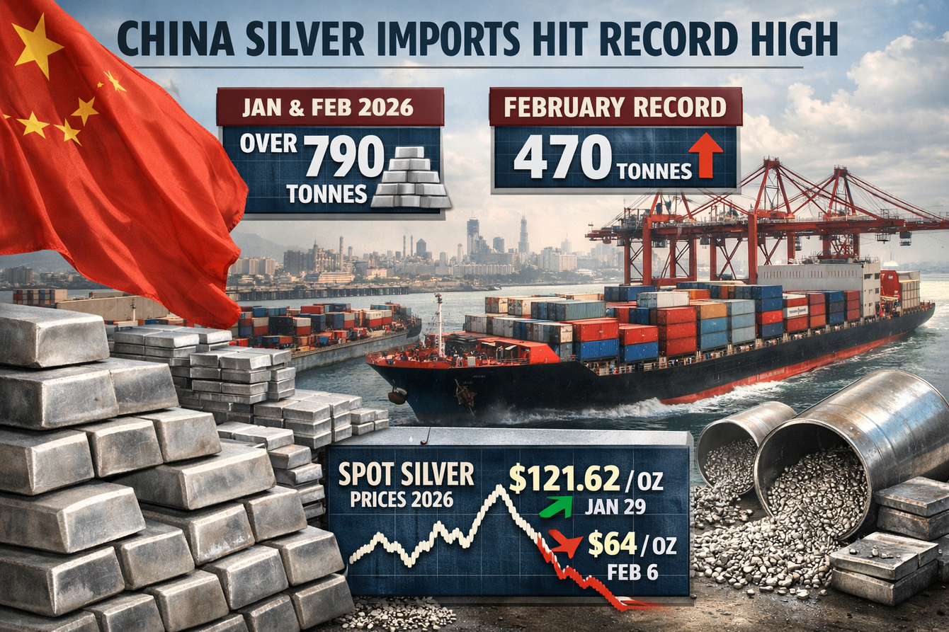 China silver imports hit record high – nearly 800 tonnes – in January and February teaser image