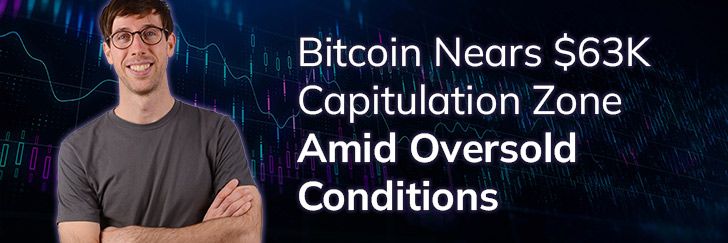 Bitcoin nears $63k capitulation zone amid oversold conditions teaser image