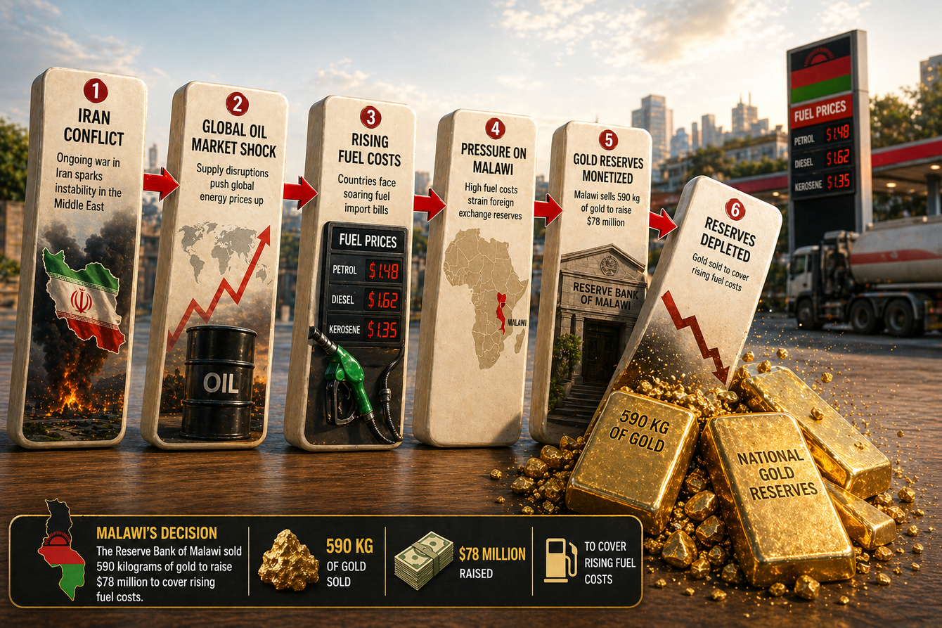 Malawi sells domestic gold reserves to cover rising fuel costs teaser image