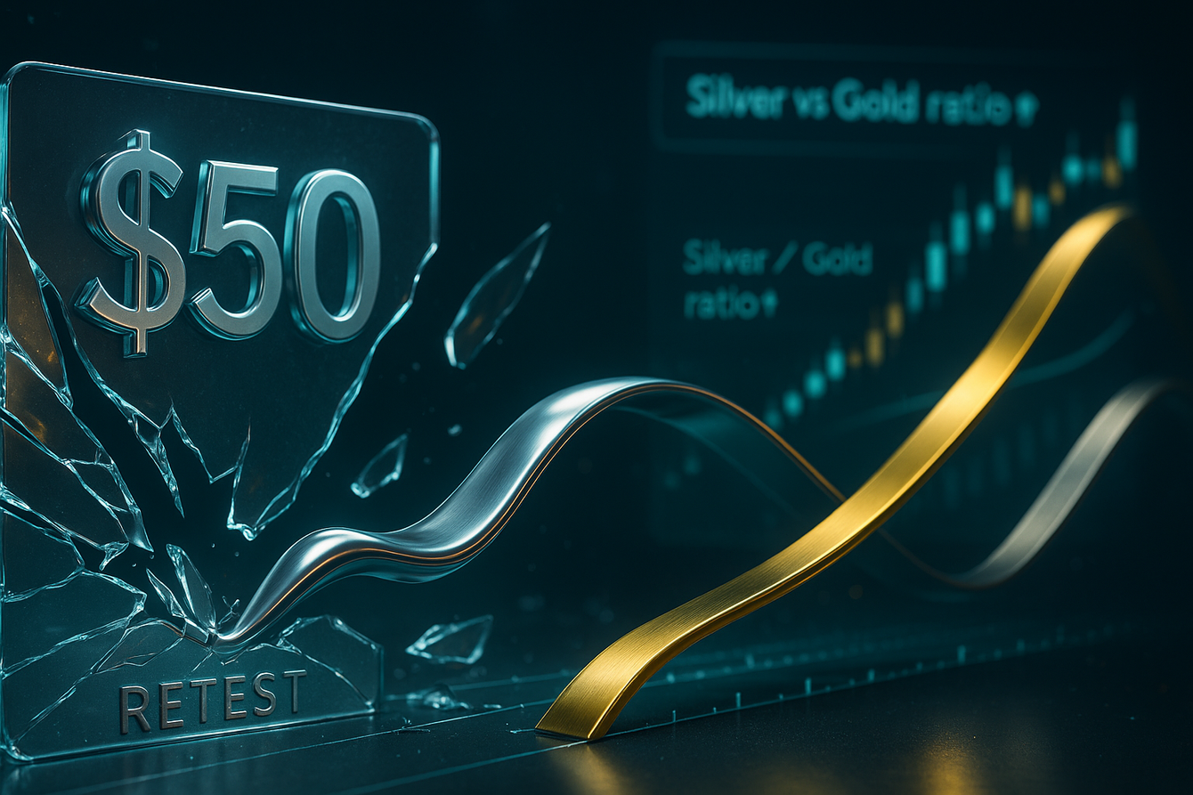 Silver pushes above $50: What’s next for the precious metal? teaser image
