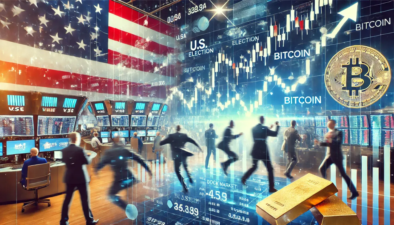 Bitcoin spikes to $70.5k, stocks surge as U.S. election kickstarts market rally teaser image