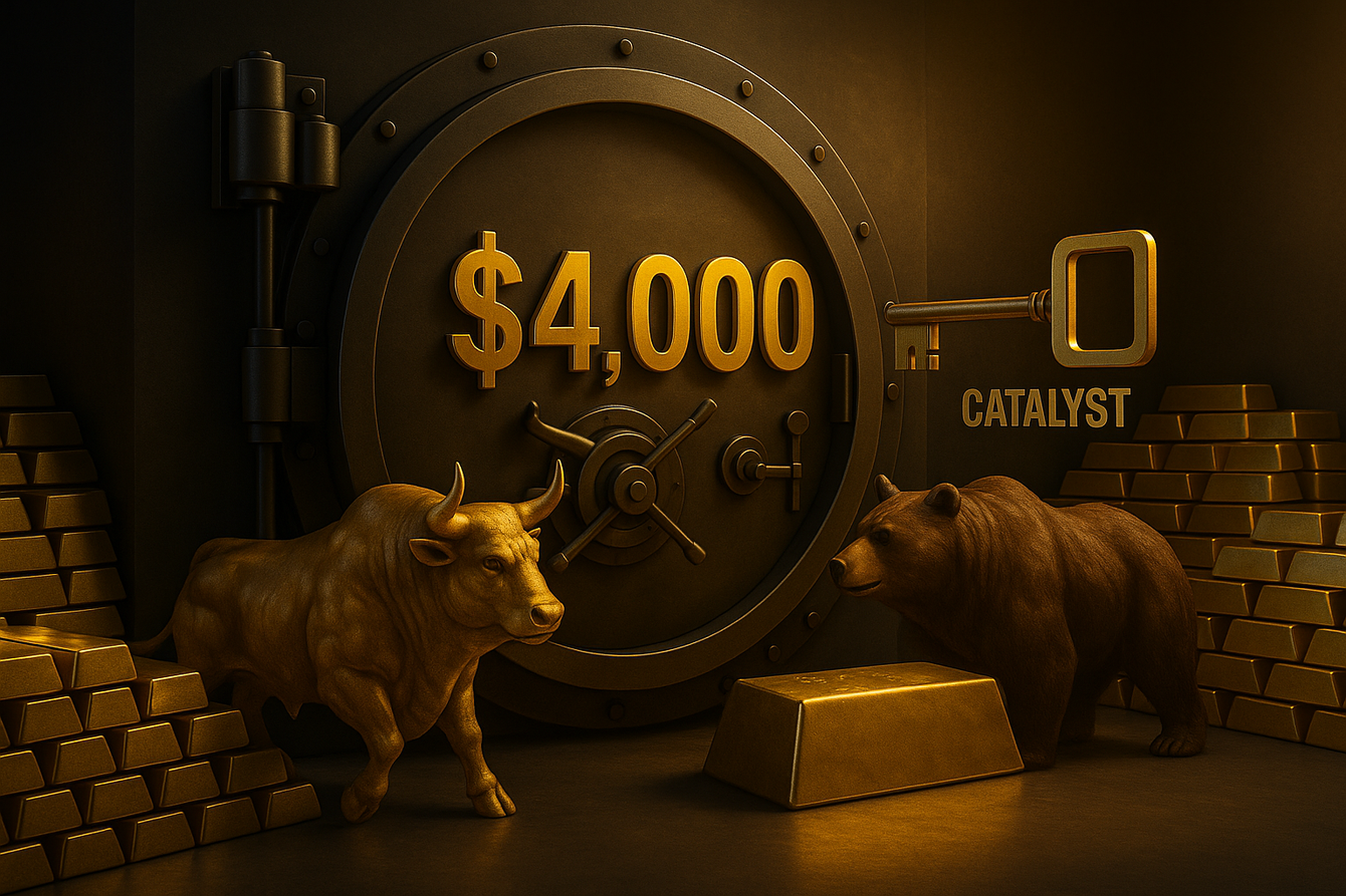 Wall Street cautious on gold, Main Street bullish with prices stuck in neutral at $4000 teaser image