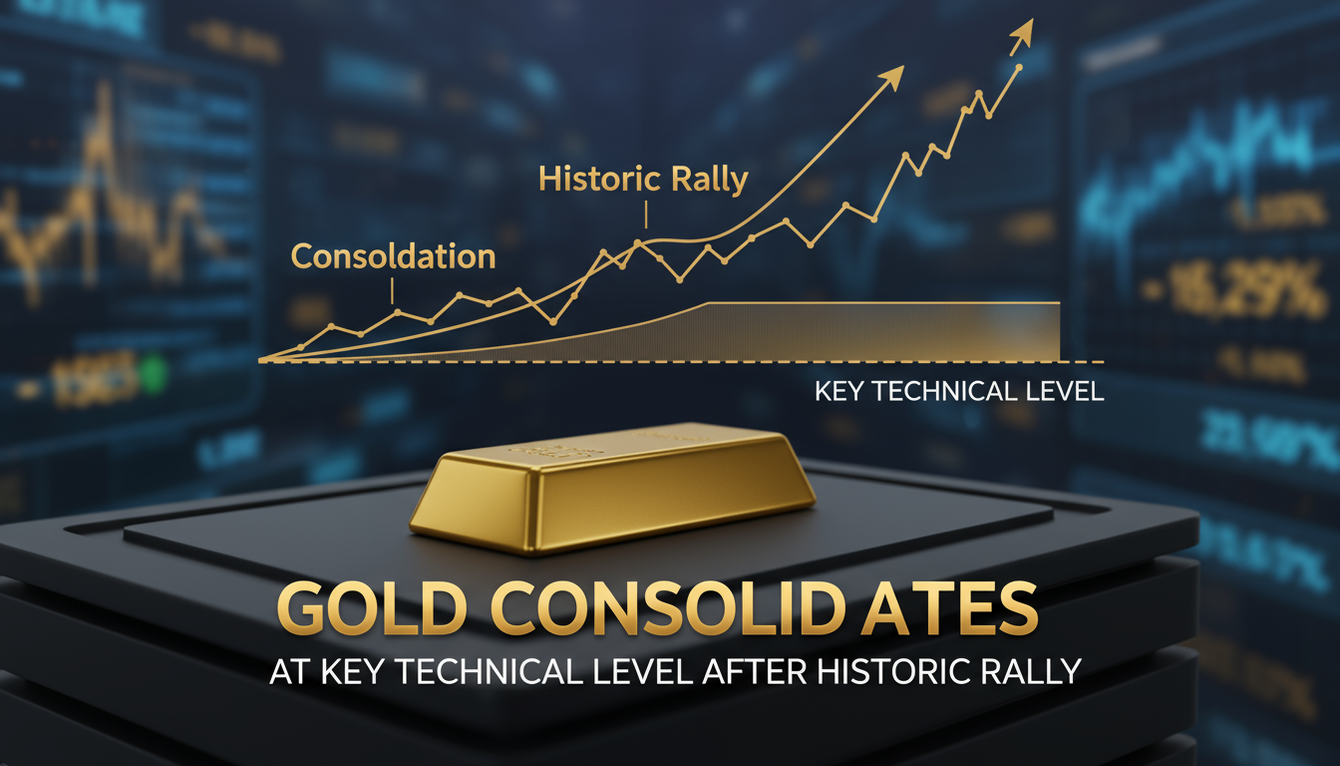 Gold Consolidates at Key Technical Level Following Historic Rally teaser image