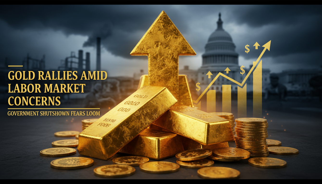 Gold rallies amid labor market concerns and government shutdown teaser image
