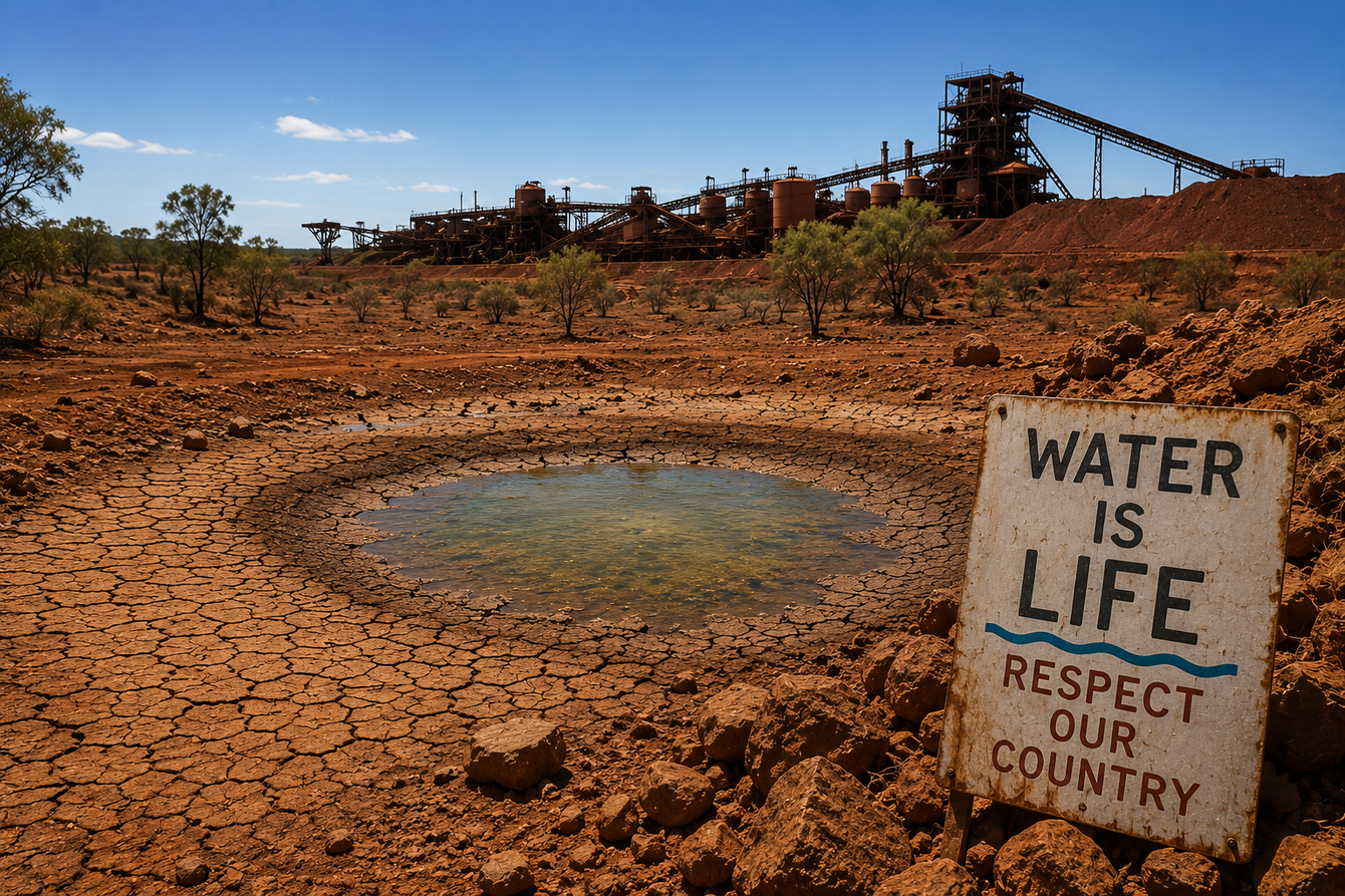 Rio Tinto’s water use dries sacred waterhole, Aboriginal group says teaser image
