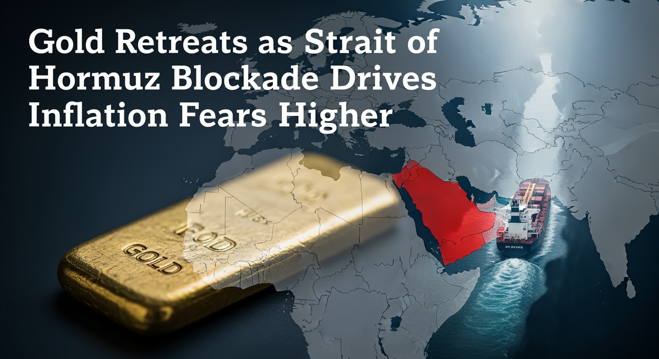 Gold retreats as Strait of Hormuz blockade drives inflation fears higher teaser image