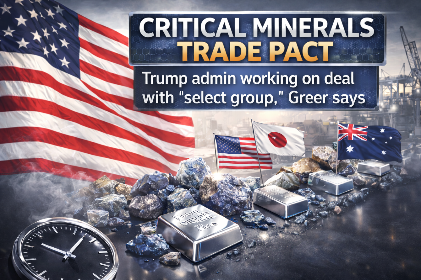 Trump administration working on critical minerals trade pact with ‘select group,’ Greer says teaser image