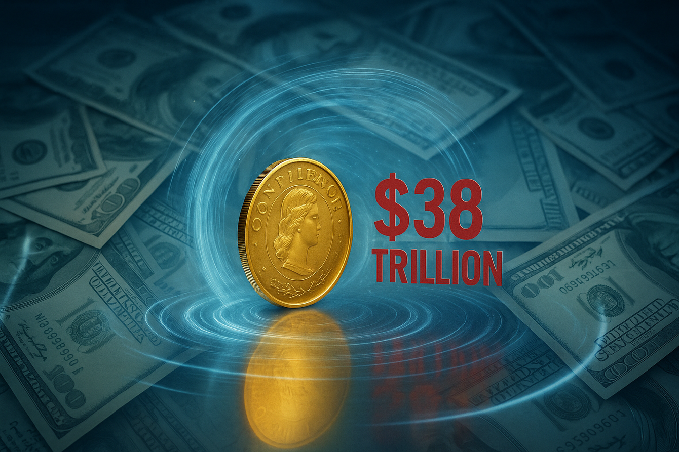 US debt accelerates through $38 trillion: Has gold peaked? teaser image