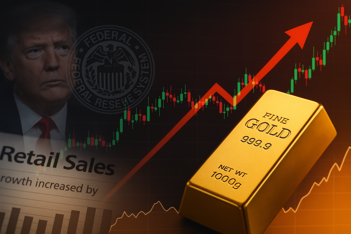 Gold surge ahead: Fed tensions, retail sales boom, and hot economic data teaser image
