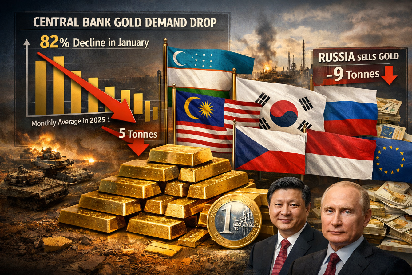 Central bank gold demand drops 82% from 2025 average in January, but sovereign demand base broadens – World Gold Council teaser image