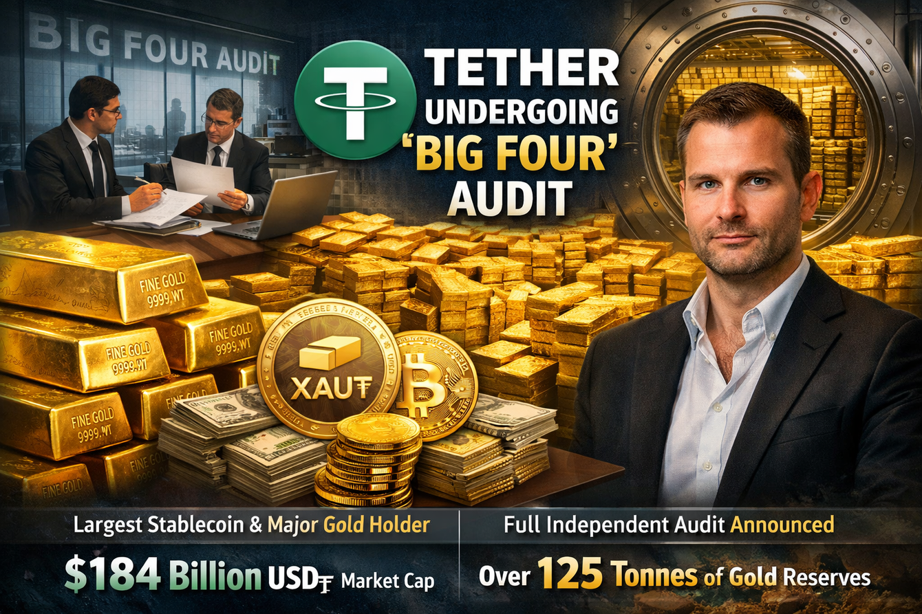 With gold holdings reaching sovereign scale, Tether announces first full audit by ‘Big Four’ firm teaser image