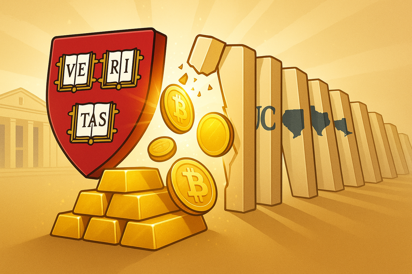 Harvard "jumped the shark" and bought gold and Bitcoin; will other public funds follow teaser image