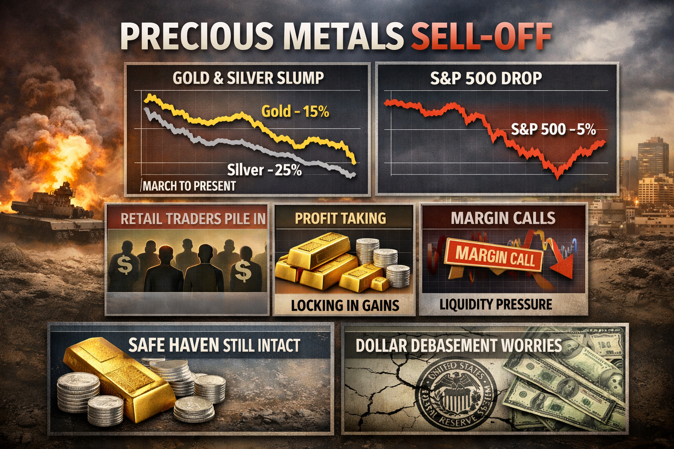 Precious metals price declines stem from retail pile-in, safe haven and debasement trades remain intact – Brookings’ Brooks   teaser image