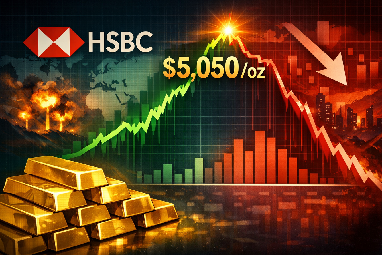 Gold price could reach $5,050/oz in H1 2026, but H2 correction could be deeper – HSBC teaser image