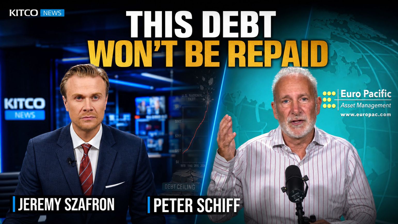 Peter Schiff says rising yields are 'the most bullish thing' for gold, warns Washington could pay 50 cents on the dollar teaser image