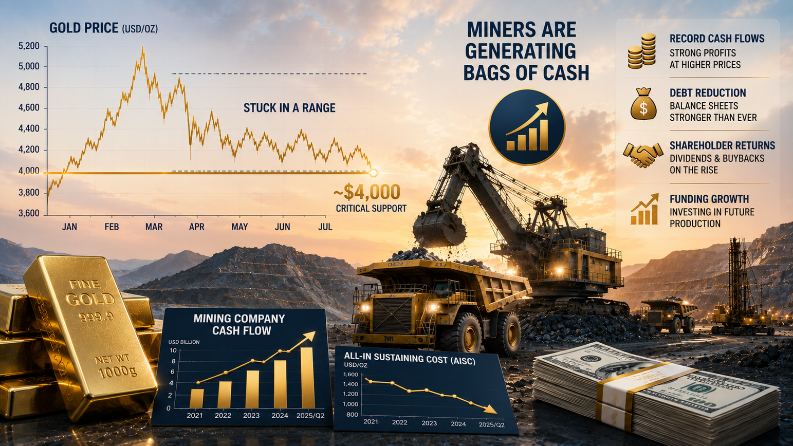 Gold is stuck but miners are generating bags of cash teaser image